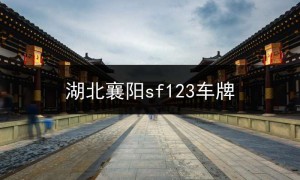 湖北襄阳sf123车牌,襄阳车牌数字开头